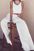Solid Crop Slip Top Pants Set