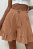 Button Flutter Hem Shorts