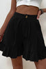 Button Flutter Hem Shorts