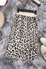 Knit Leopard Print Bodycon Skirt