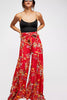 Print Belted Palazzo Pant