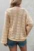 Hollow Dew Shoulder Drawstring Sweater
