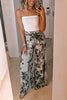 Print Belted Palazzo Pant