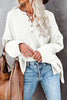 Waffle Knit Henley Sweater