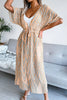 Print Drawstring Waist Kimono