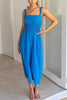 Square Neck Backless Slip Maxi Dress