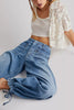 Pockets Drawstring Balloon Jeans