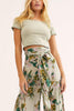 Print Belted Palazzo Pant