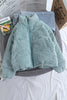 Corduroy Stand Collar Puffer Coat