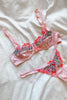 Sweet Floral Embroidered Thong Lingerie Set
