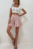 Button Flutter Hem Shorts
