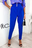 Button High Waist Trouser Pants