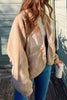 Snap Closure Zipper Pockets Fleece Jackets
