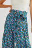 Print Belted Palazzo Pant