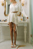 Button Flares Sleeve Skirts Set