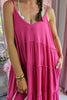 Tiered Pockets Slip Maxi Dress