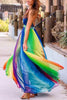 V Neck Backless Maxi Dress