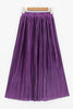 Metallic Pleated Maxi Skirts