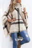 Stripe Tassel Loose High Collar Sweaters
