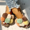 Lydiashoes Women Casual Fluffy Cute Flat Slippers