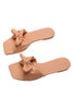Bow Square Neck Flat Slipper