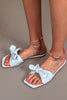 Bow Square Neck Flat Slipper