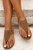 T-Strap Perforated Sandals