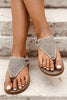 T-Strap Perforated Sandals