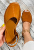 Faux Leather Peep Toe Slingback Sandals