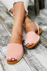 Faux Leather Peep Toe Slingback Sandals