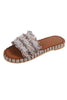 Pearl Tassels Flat Slipper