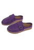 Closed Toe Slip On Slingbacks Nubuck Flat Sandals
