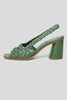 Interweave Peep Toe Ankle Strap High Chunky Sandals