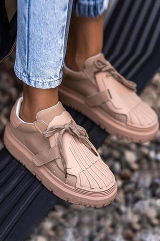 Shells Toe Lace Up Sneakers
