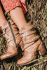 Vintage Buckle Zipper Mid-Calf Boots