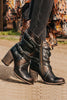 Vintage Buckle Zipper Mid-Calf Boots