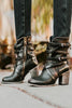 Vintage Buckle Zipper Mid-Calf Boots