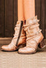 Vintage Buckle Zipper Mid-Calf Boots