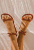 Buckle Open Toe Flat Sandals