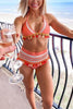 Star Pom Pom Mesh Patchwork Bikini Set