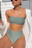 Solid High Waist Bikini Set