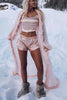 Fur See Though Flares Cardigan