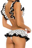 Dot Ruffles Peplum Bikini Set