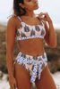 Print Knot Waist Bikini Set