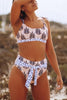 Print Knot Waist Bikini Set