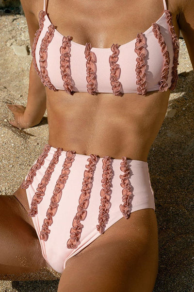 Ruffles High Waist Bikini Set