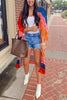 Tie Dye Stripe Kimono