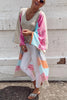 Tie Dye Stripe Kimono