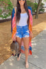 Tie Dye Stripe Kimono