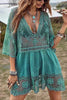 Pom Pom Trim Contrast Mesh Cover Up